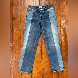 Urban Outfitters BDG Dark and Light Blue Straight Jeans